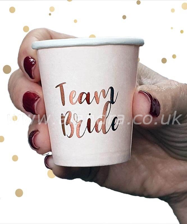 10 Pack Rose Gold Team Bride Drinking Shot Cups